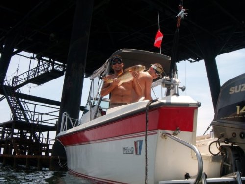 redfish on the boat wide