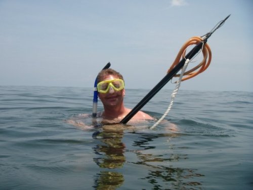 spearfishing in the drink